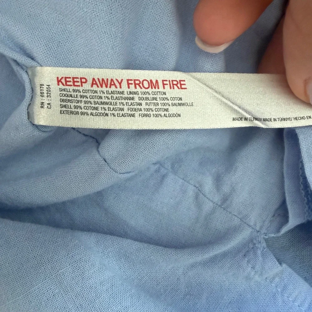 Free People Agatha Dress Turtledove Texture Corn Blue V-Neck Open Back Dress L - Picture 6 of 8